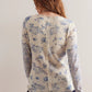 FREE PEOPLE tops Clover Printed Thermal Long Sleeve