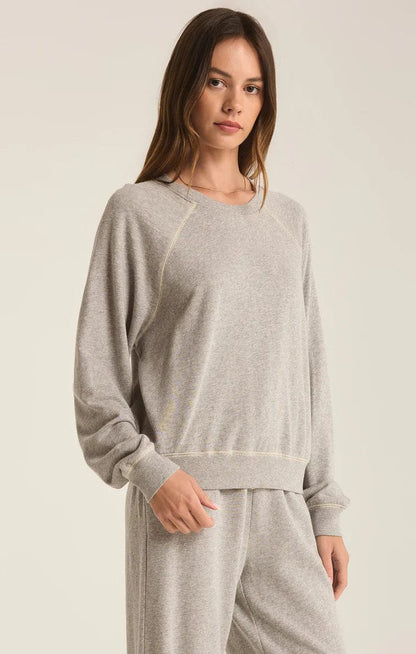 Z Supply sweater Classic Heather Grey / XS Saldana French Terry Top