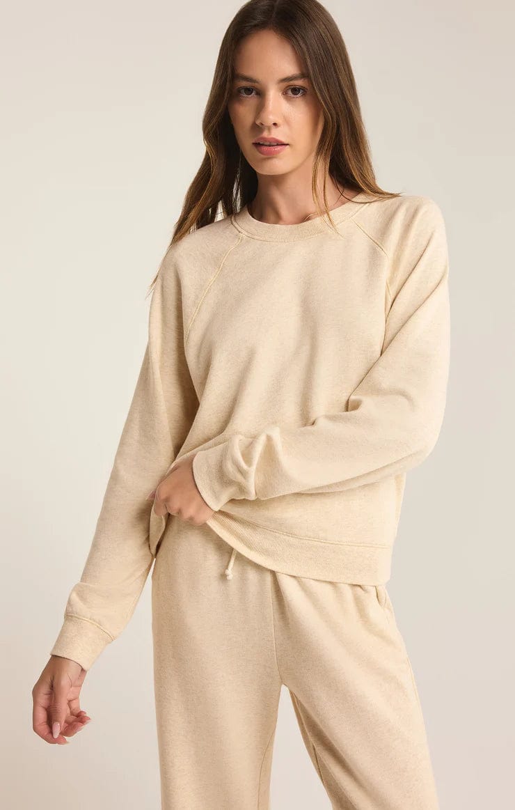 Z Supply sweater Oatmeal Heather / XS Saldana French Terry Top