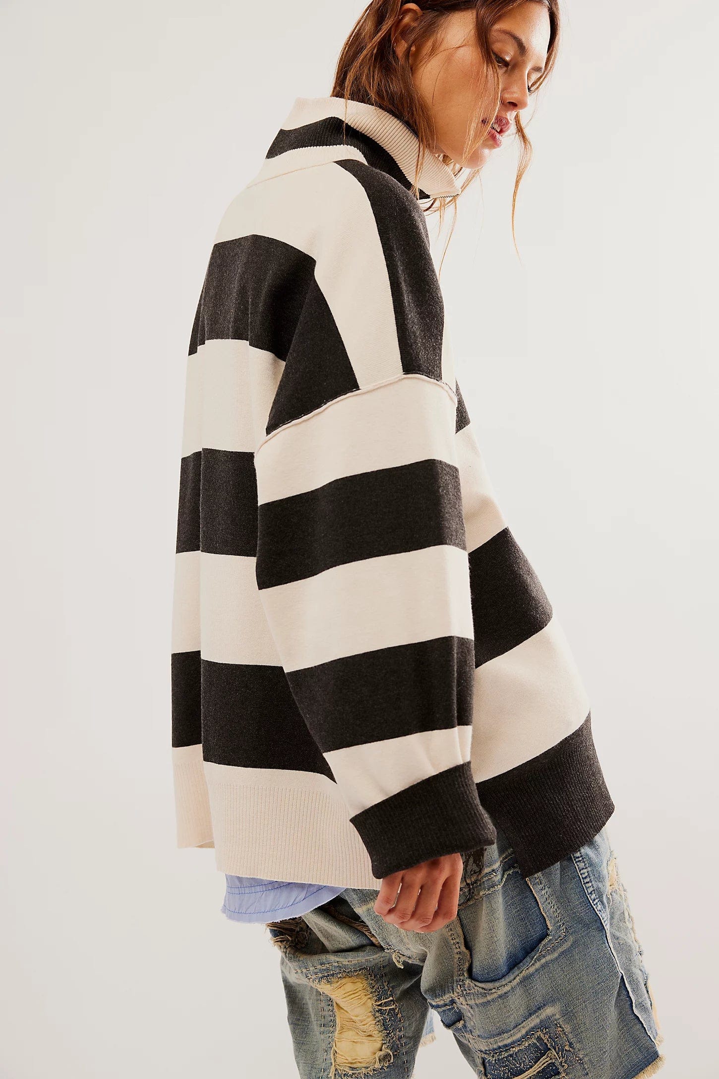 FREE PEOPLE sweater Coastal Stripe Pullover