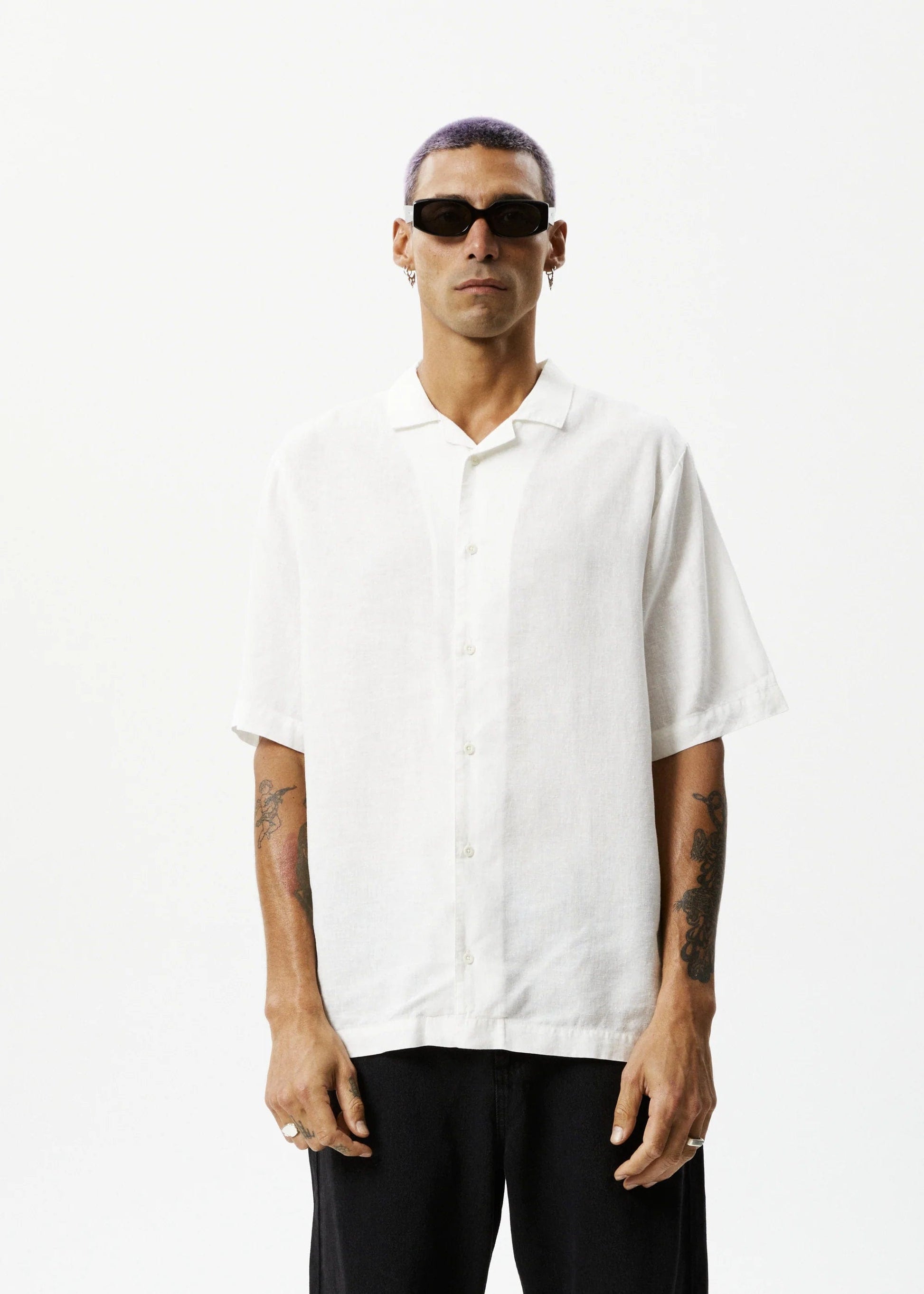 m tops - AFENDS - Daily Hemp Cuban Short Sleeve Shirt - paulcmcbride