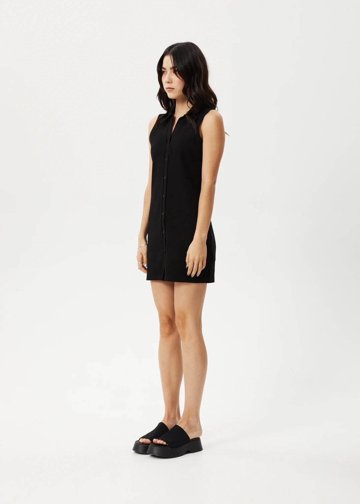 Dresses - AFENDS - Eliza Organic Rib Mini Dress - paulcmcbride