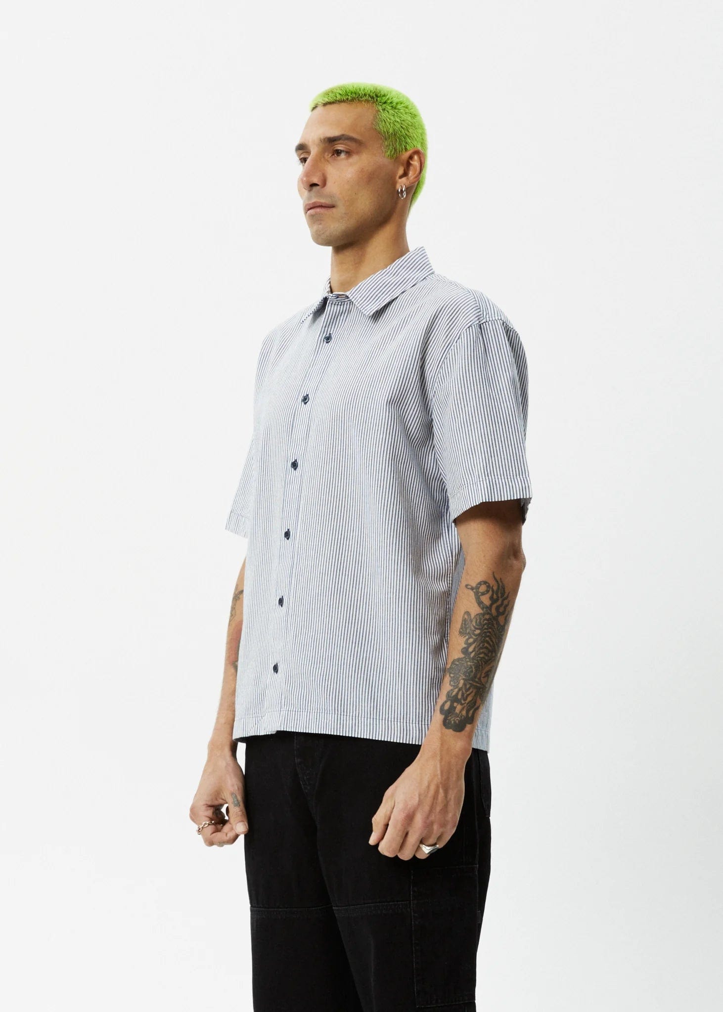 m tops - AFENDS - Intergalactic Recycled Short Sleeve Shirt - paulcmcbride