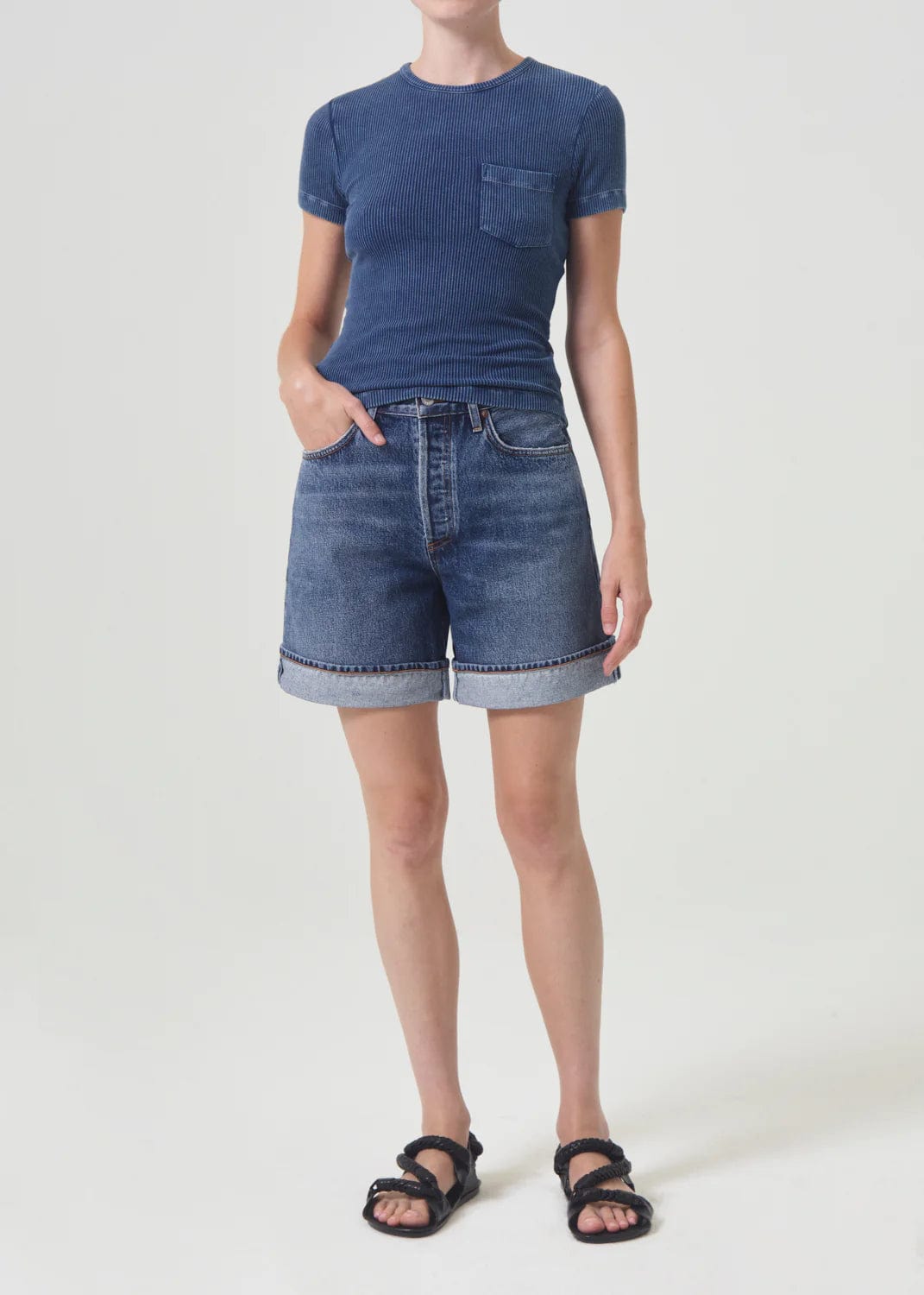 Denim - AGOLDE - Dame Relax Cuff Short - paulcmcbride