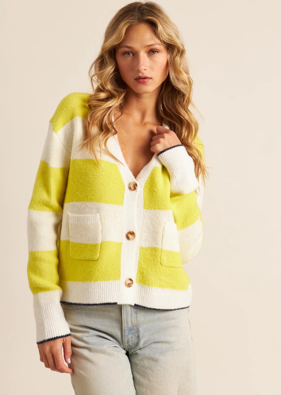 Sweater - JOHN & JENN - Sonny Stripe Cardi - paulcmcbride