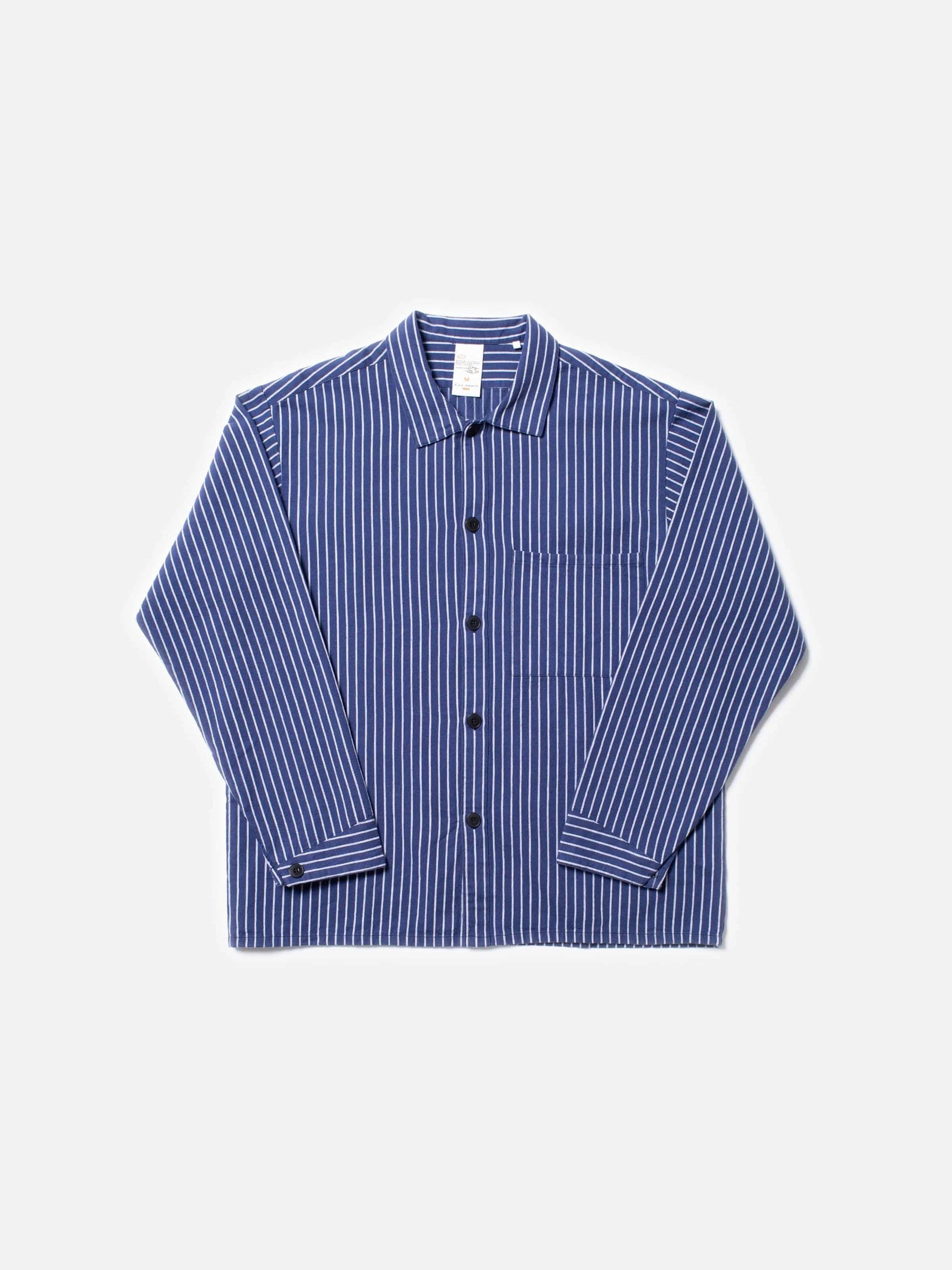 m tops - Nudie - Berra Striped Worker Shirt - paulcmcbride