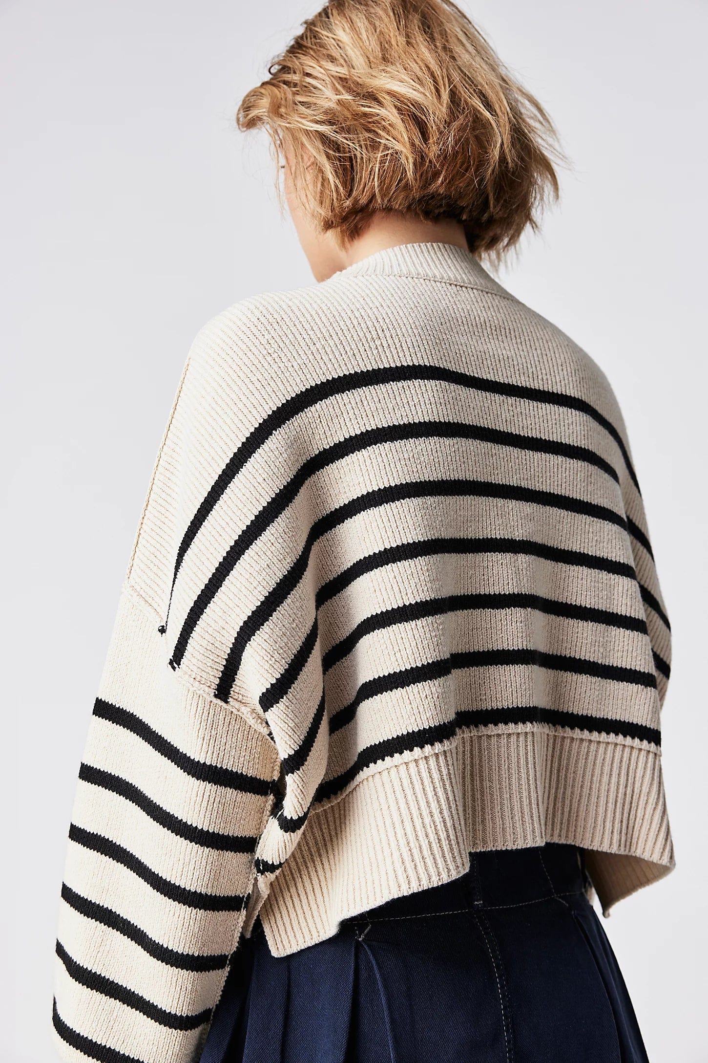 Sweater - FREE PEOPLE - Stripe Easy Street Crop Pullover - paulcmcbride