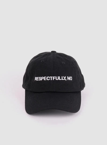 INTENTIONALLY BLANK ACCESSORIES Black White Respectfully Dad Cap