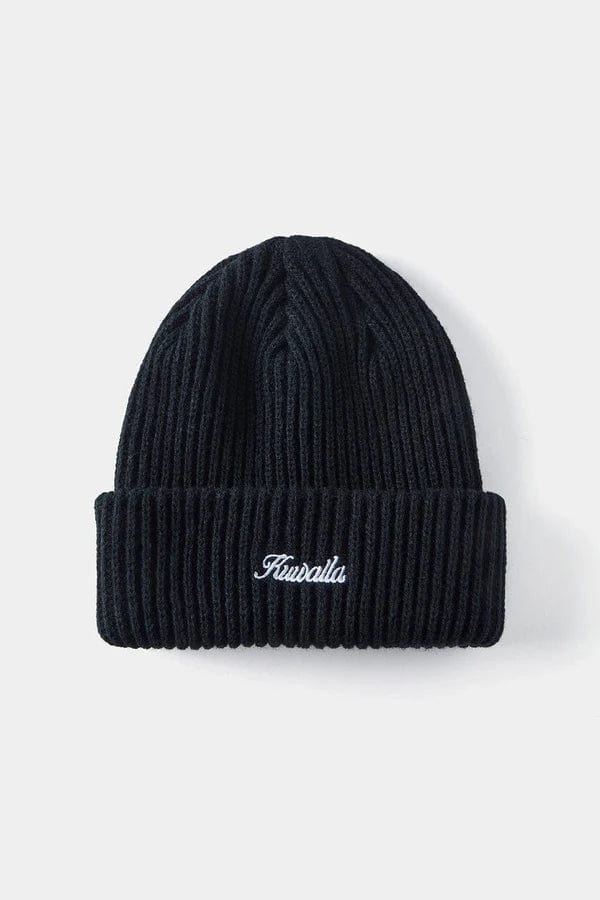 KUWALLA ACCESSORIES Black Essential Beanie