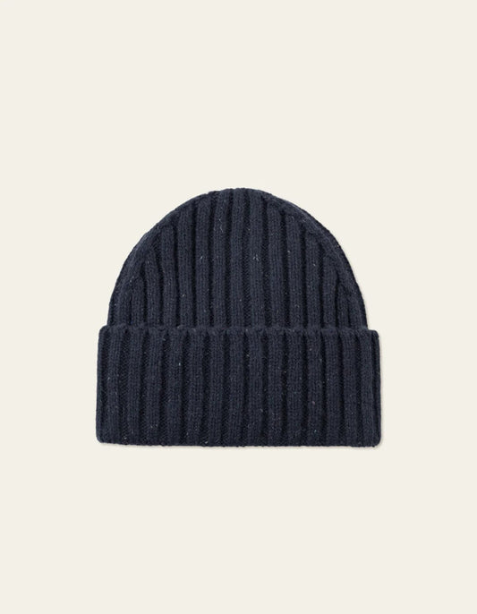 LES DEUX ACCESSORIES Wells Fleck Wool Rib Beanie