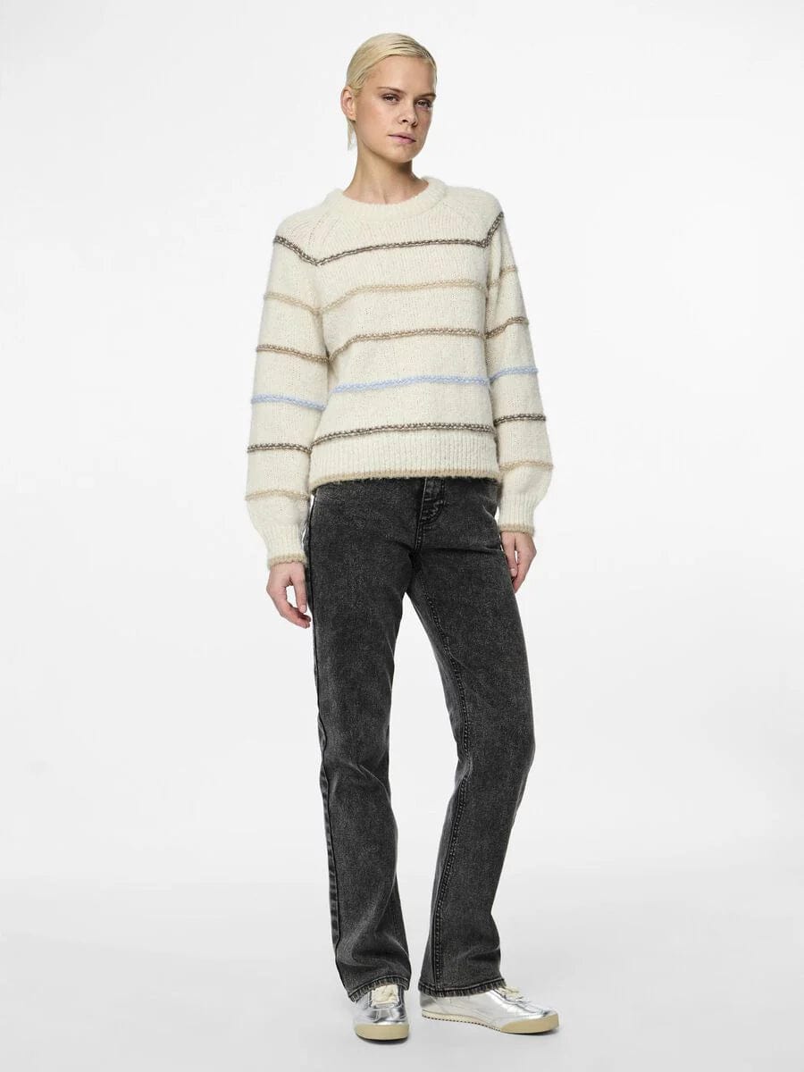 PIECES sweater Nelia Stripe Crew Neck