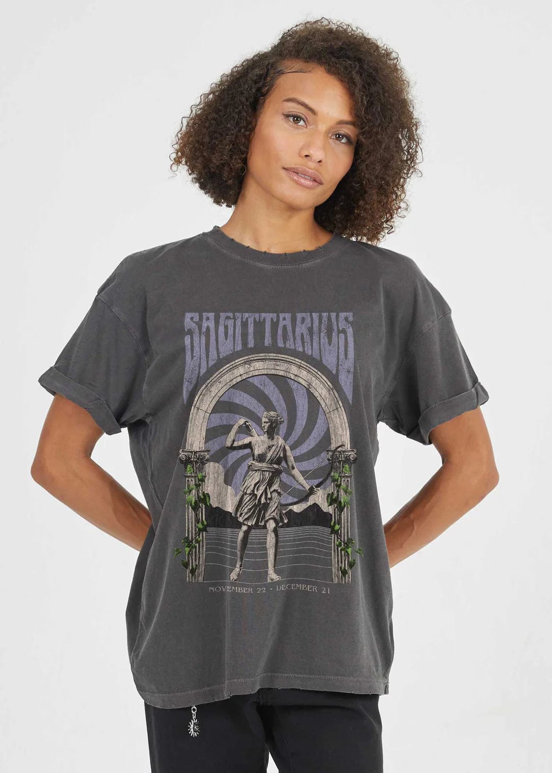 TOPS - GIRL DANGEROUS - Sagittarius Band BF Tee - paulcmcbride