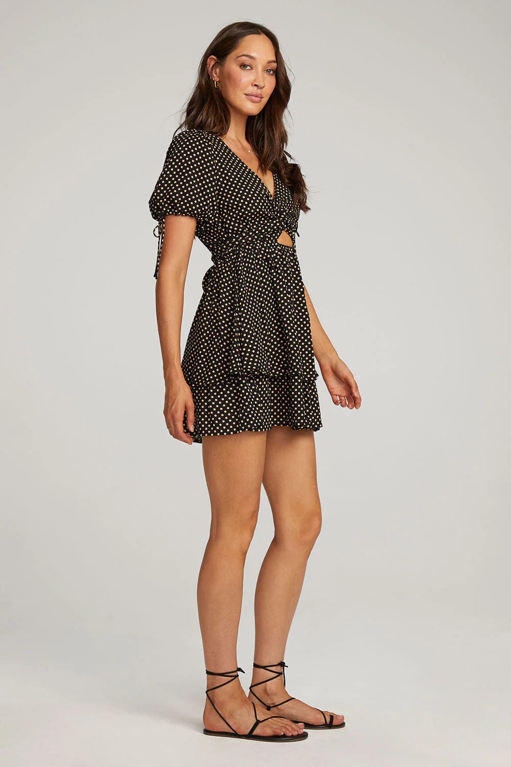 Dresses - Saltwater Luxe - Avet Polka Dot Mini Dress - paulcmcbride